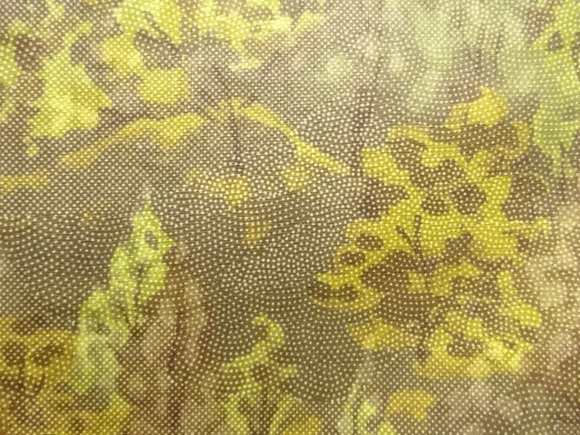  樹木模様小紋着物